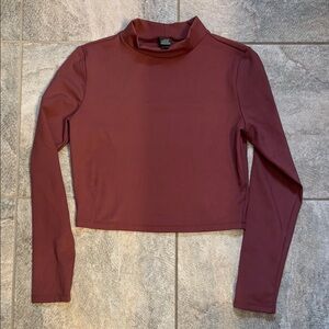 Wild Fable Mauve Long Sleeve Crop Top